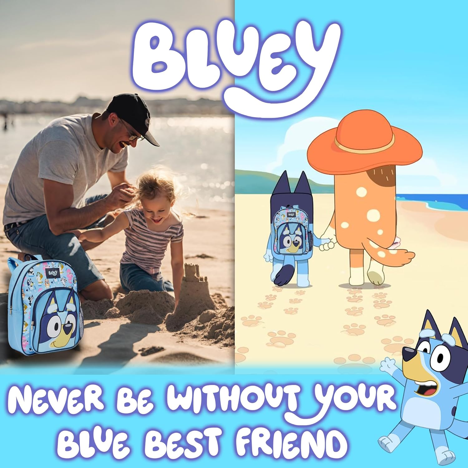 Rugzak met Voorvak Bluey Blauw