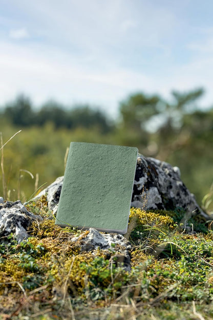 SIGEL RU103 Notebook Re-Up, lined, 100 g/m², approx. A5, green, softcover, 100 pages, sustainable