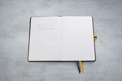 SIGEL LS107 linescape Notebook, lined, approx. A5, dark grey, yellow, hardcover, 176 pages