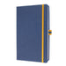 SIGEL LS105 linescape Notebook, lined, approx. A5, blue, yellow, hardcover, 176 pages