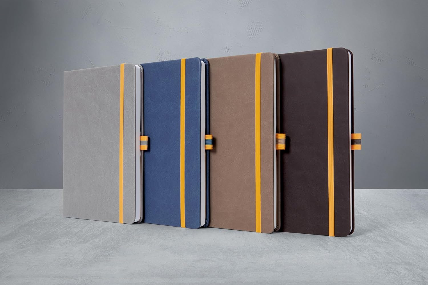SIGEL LS105 linescape Notebook, lined, approx. A5, blue, yellow, hardcover, 176 pages