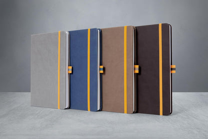 SIGEL LS105 linescape Notebook, lined, approx. A5, blue, yellow, hardcover, 176 pages
