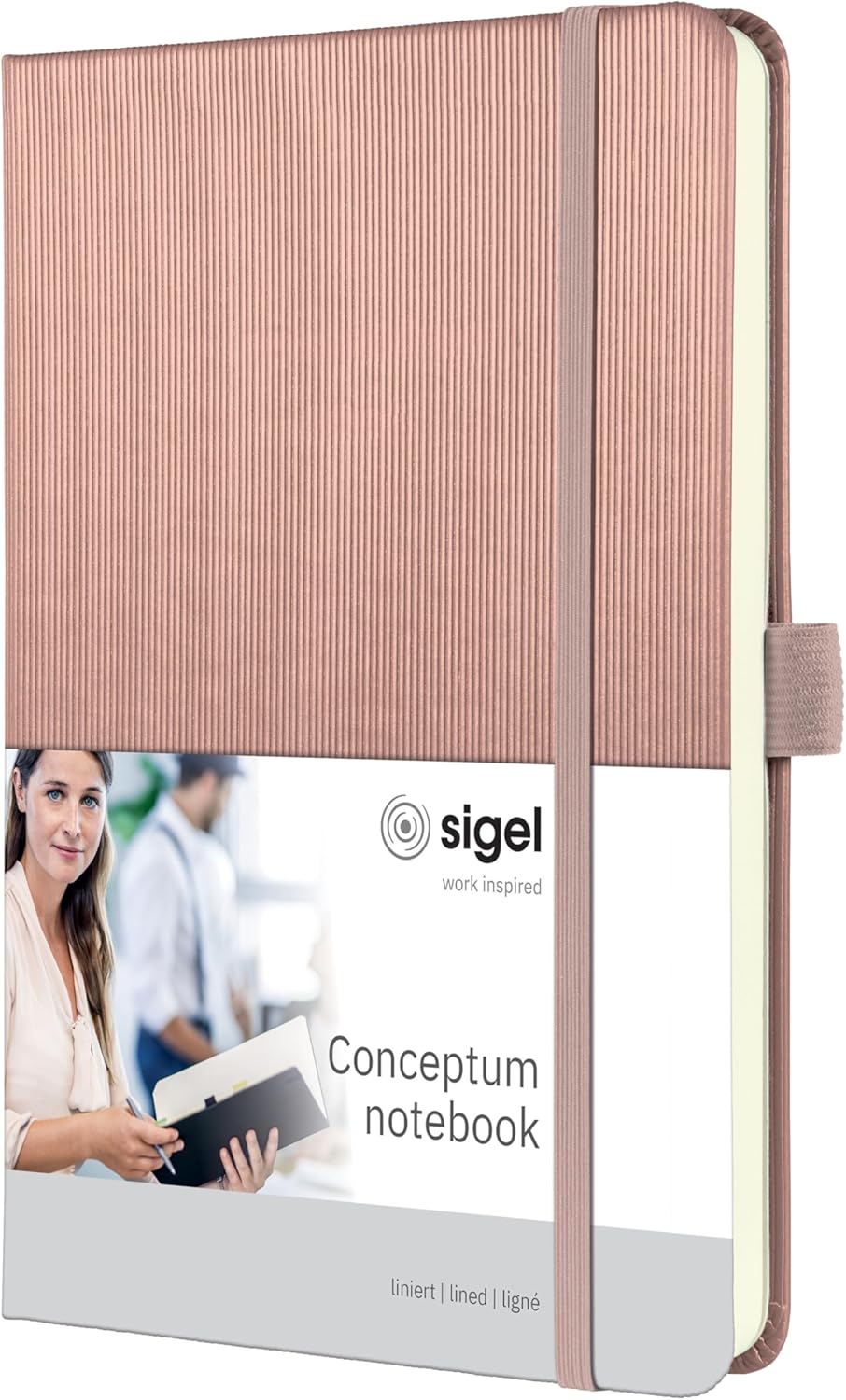 SIGEL CO401 Conceptum Notebook, Lined, Approx. A5, Pink, hardcover, 194 Pages