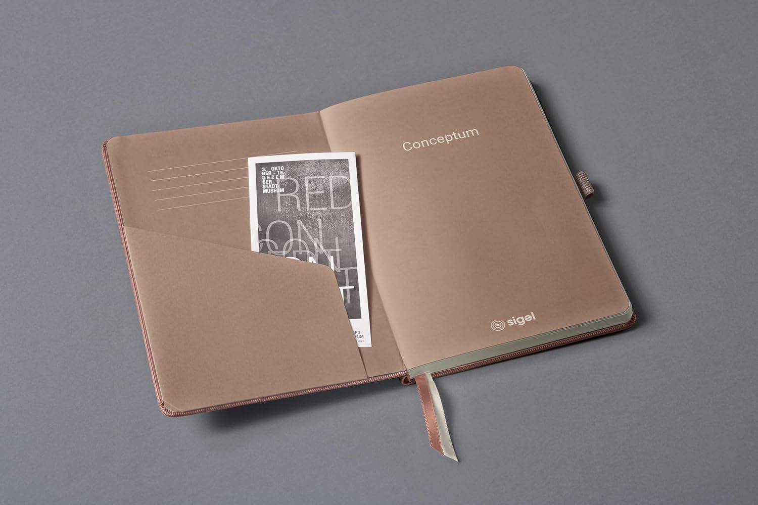SIGEL CO401 Conceptum Notebook, Lined, Approx. A5, Pink, hardcover, 194 Pages