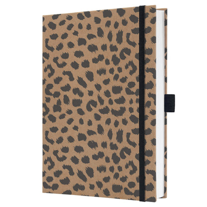 SIGEL JN851 Jolie Notebook, Pure Cheetah, Lined, 15,2 x 20,3 cm, hardcover, 192 Pages, Brown, Black