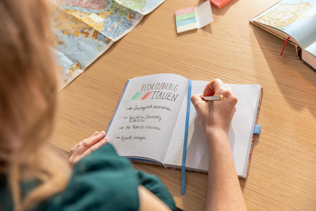 SIGEL JN801 Jolie Notebook, Pure Positivity, lined, 15,2 x 20,3 cm, hardcover, 192 pages, brown, black, gold