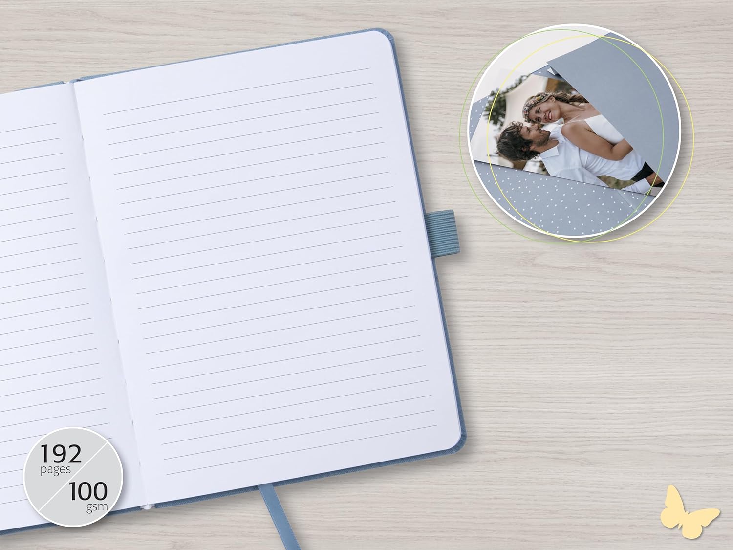 SIGEL JN409 Jolie Notebook, Lined, Approx. A5, Mint Green, hardcover, 192 Pages