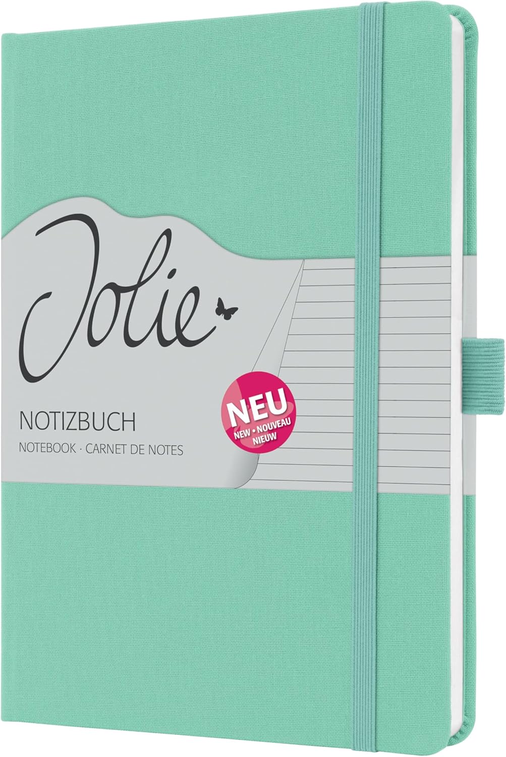 SIGEL JN409 Jolie Notebook, Lined, Approx. A5, Mint Green, hardcover, 192 Pages