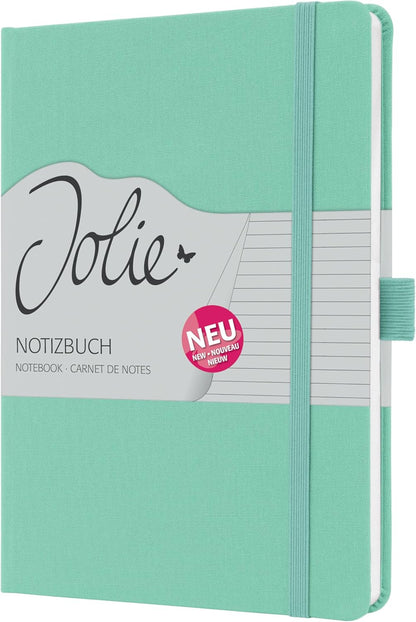 SIGEL JN409 Jolie Notebook, Lined, Approx. A5, Mint Green, hardcover, 192 Pages