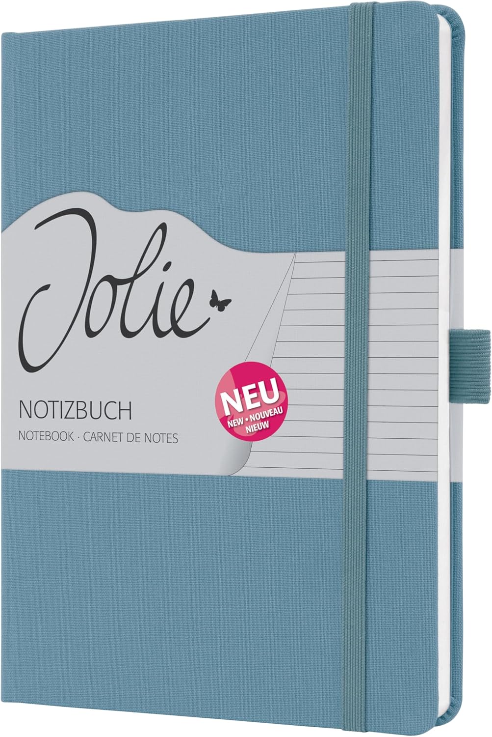 SIGEL JN401 Jolie Notebook, Lined, Approx. A5, Blue, hardcover, 192 Pages