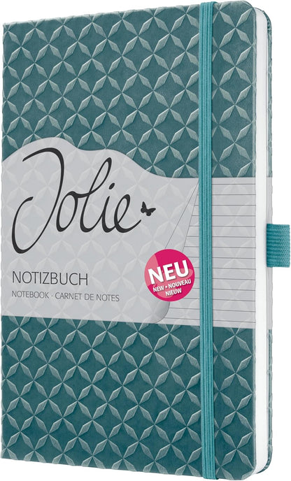 SIGEL JN139 Jolie Libreta, rayado, aprox. A5, azul medio, tapa dura, 174 páginas