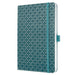 SIGEL JN139 Jolie Libreta, rayado, aprox. A5, azul medio, tapa dura, 174 páginas