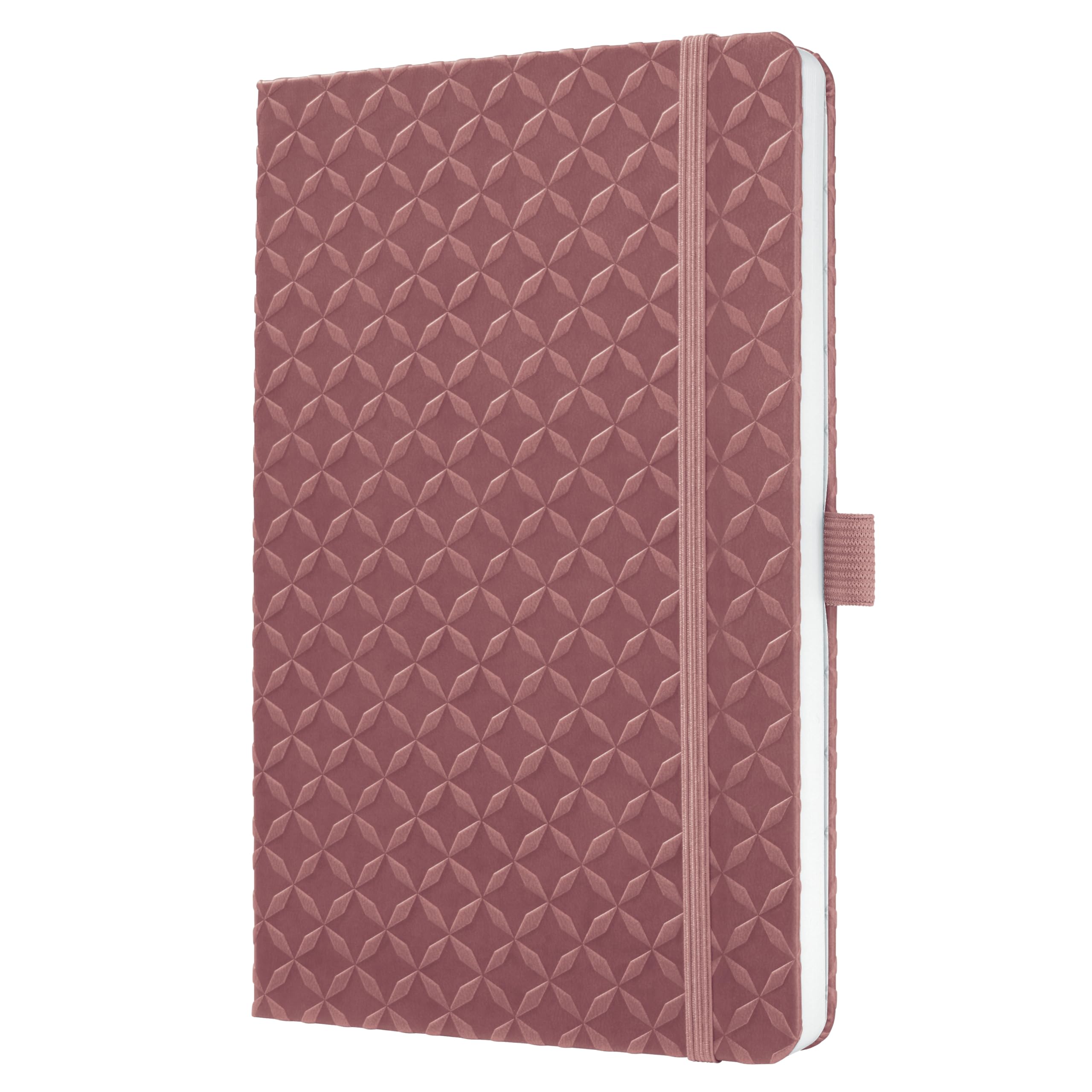 SIGEL JN135 Jolie Libreta, rayado, aprox. A5, rojo oscuro, tapa dura, 174 páginas