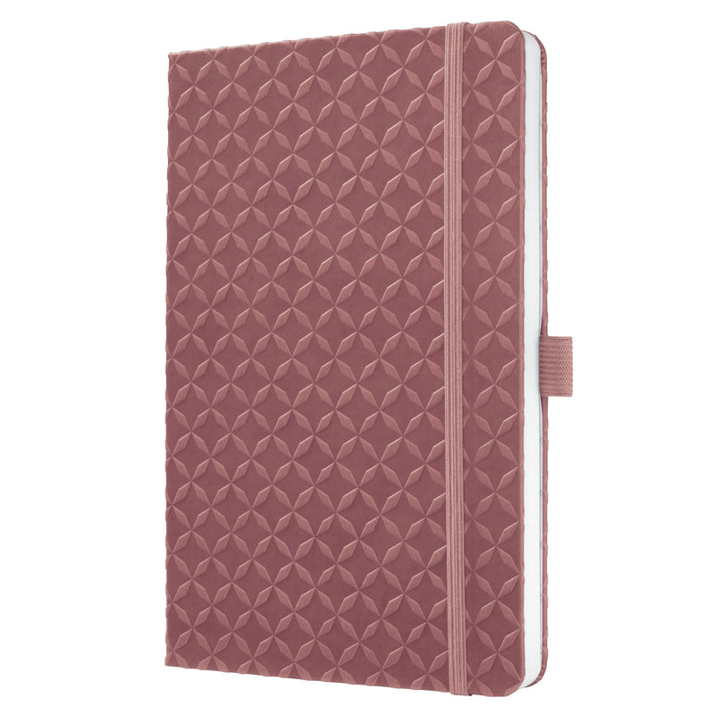 SIGEL JN135 Jolie Libreta, rayado, aprox. A5, rojo oscuro, tapa dura, 174 páginas