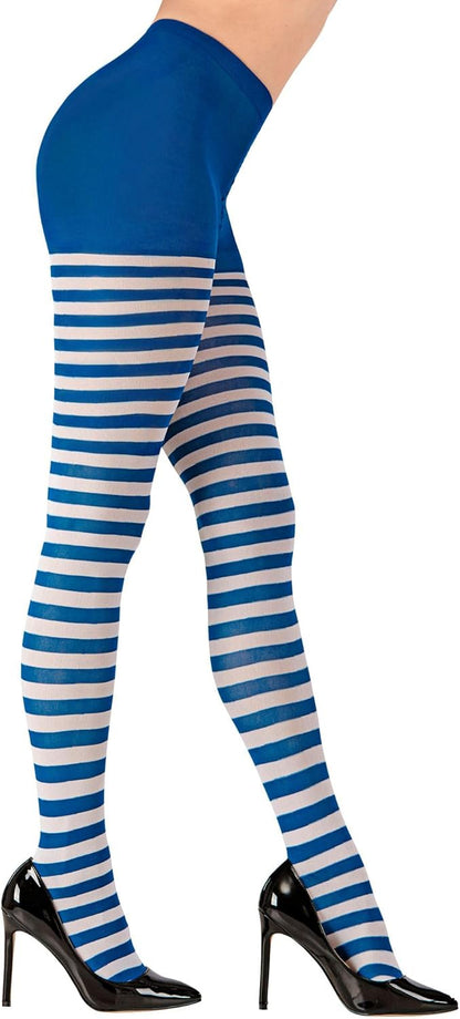 Widmann - Collant, a righe, 70 DEN, Halloween, costumi in maschera, carnevale