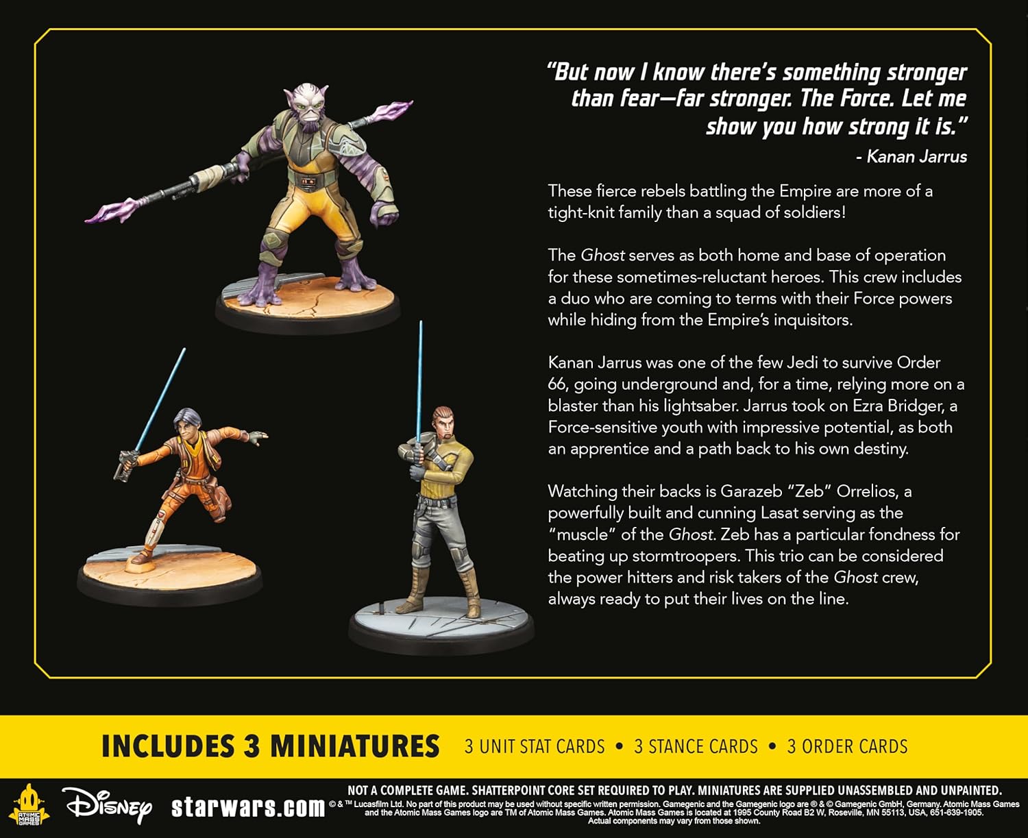 Atomic Mass Games | Star Wars Shatterpoint Stronger Than Fear Squad Pack | Expansión de Miniaturas | A Partir de 14 Años | para 2 Jugadores | 90 Min por Partida | Multilenguaje (Incluye Español