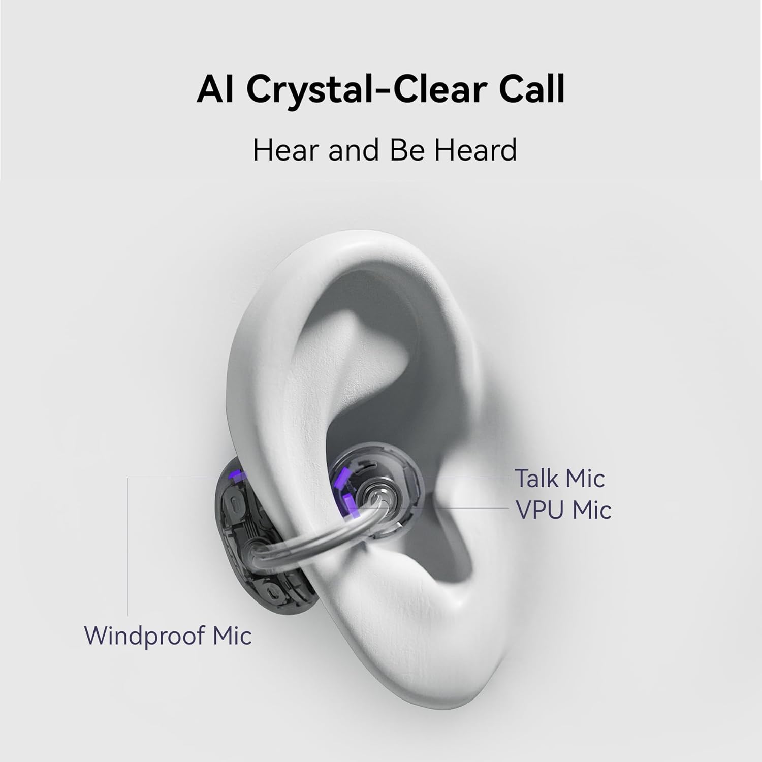 HUAWEI FreeClip Wireless Earbuds,Open Ear Bluetooth Earphones,Long Lasting Battery, Subversive Open-ear,AI Crystal Clear Sound,Compatible with Android/iOS/Window,IP54 Dust and Water Resistance