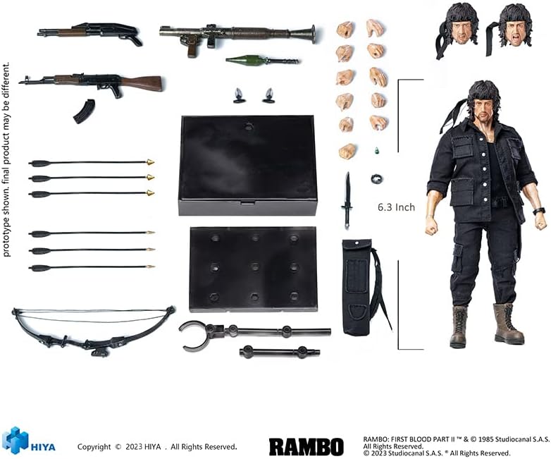 Hiya Toys Rambo: First Blood Part II – Rambo Exquisite Super Series 1:12 Scale PX Action Figure