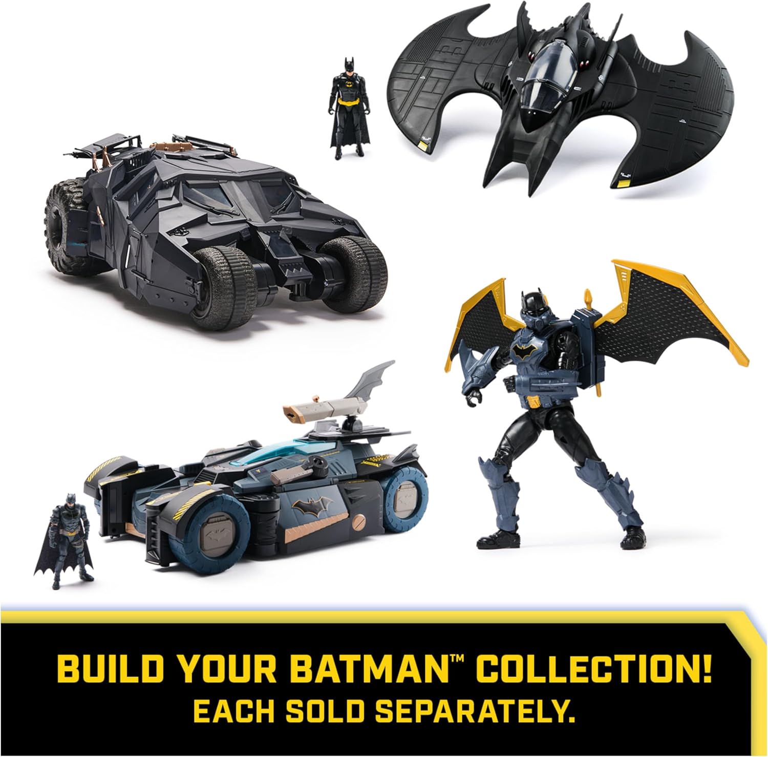 DC Comics Batman Adventures, 30-centimetre Night Sky Batman Action Figure with Expandable Wings, Kids’ Toys for Boys and Girls Aged 3 and Up