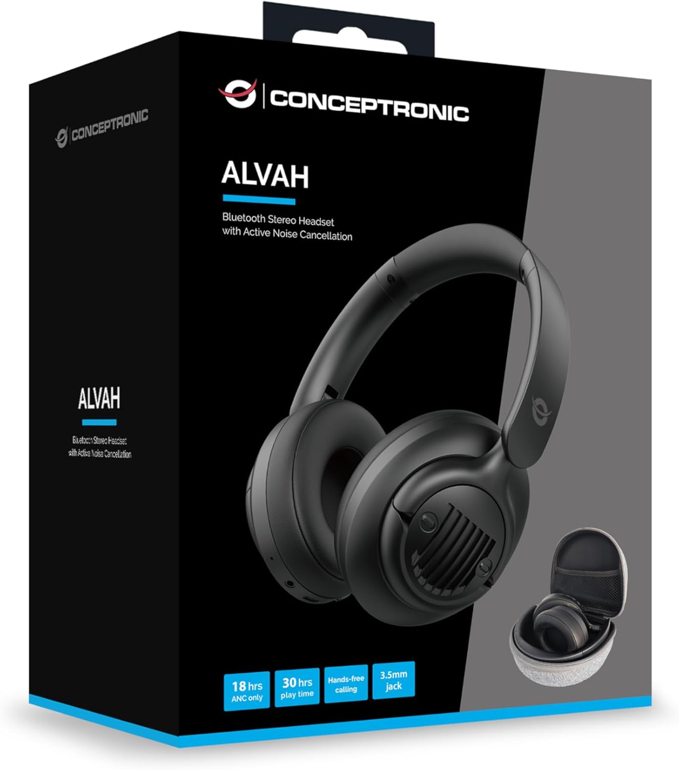 Conceptronic Bluetooth Stereo Headset with Active Noise Cancellation
