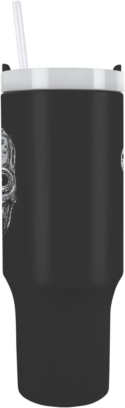 Pyramid International Harry Potter (The Dark Arts) 40oz/1200ML Tumbler with Straw and Lid, Advanced Double-Wall Vacuum Insulation, Keeps Beverages Cold Up to 11 Hours, Hot for Up to 7 Hours, BPA-Free