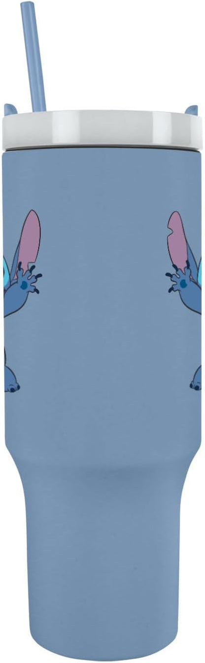 Pyramid International LILO & Stitch 40oz/1200ml Tumbler with Straw and Lid, Advanced Double-Wall Vacuum Insulation, Keeps Cold Up to 11 Hours, Hot Up to 7 Hours, BPA-Free