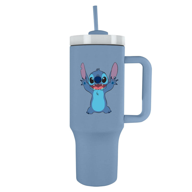 Pyramid International LILO & Stitch 40oz/1200ml Tumbler with Straw and Lid, Advanced Double-Wall Vacuum Insulation, Keeps Cold Up to 11 Hours, Hot Up to 7 Hours, BPA-Free