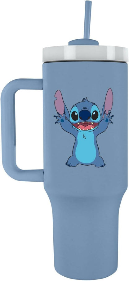 Pyramid International LILO & Stitch 40oz/1200ml Tumbler with Straw and Lid, Advanced Double-Wall Vacuum Insulation, Keeps Cold Up to 11 Hours, Hot Up to 7 Hours, BPA-Free