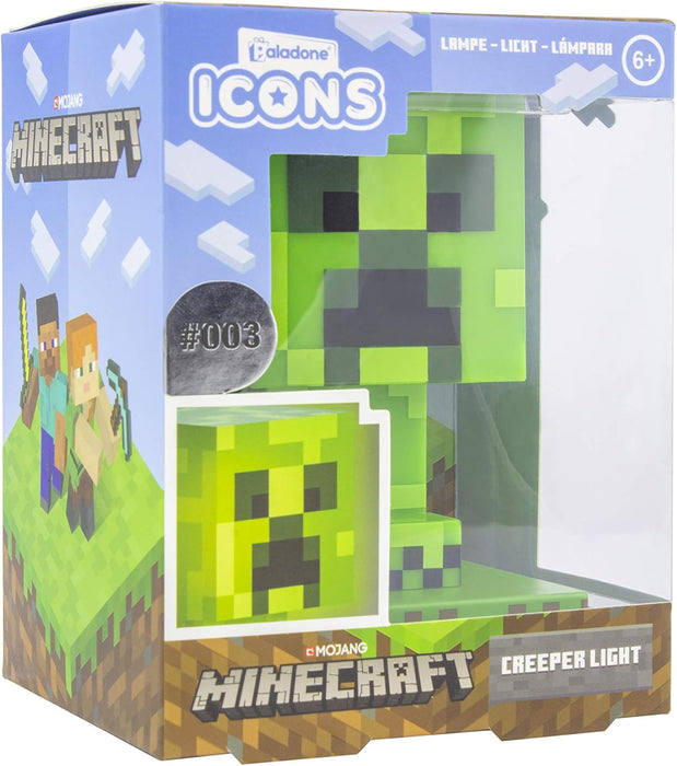 Paladone Lampada Minecraft, Creeper Icon Light, 11 cm