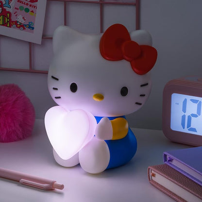 Hello Kitty 3D Shaped Light with Heart - Officially Licensed Sanrio Character Lamp, for Bedside Table or Shelf Decor, Battery Powered | Paladone
