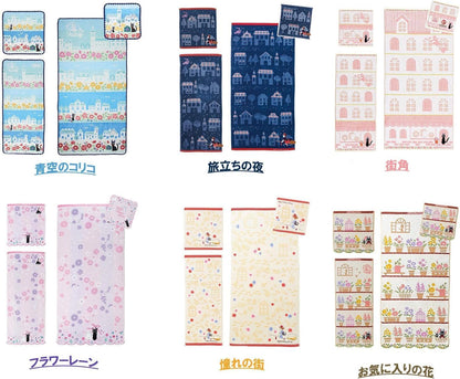 Marushin Ghibli 1005054200 Face Towel, Kiki's Delivery Service, 100% Cotton, Character Goods, Gift, Gift, Birthday, Mother's Day, Street Corner