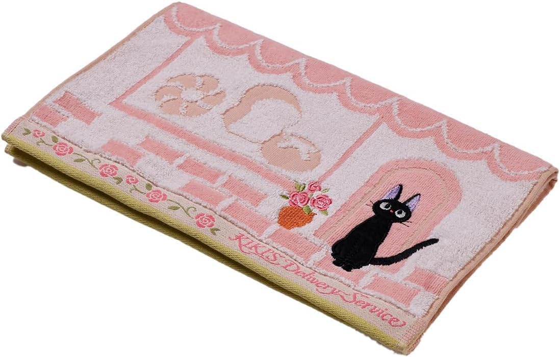 Marushin Ghibli 1005054200 Face Towel, Kiki's Delivery Service, 100% Cotton, Character Goods, Gift, Gift, Birthday, Mother's Day, Street Corner