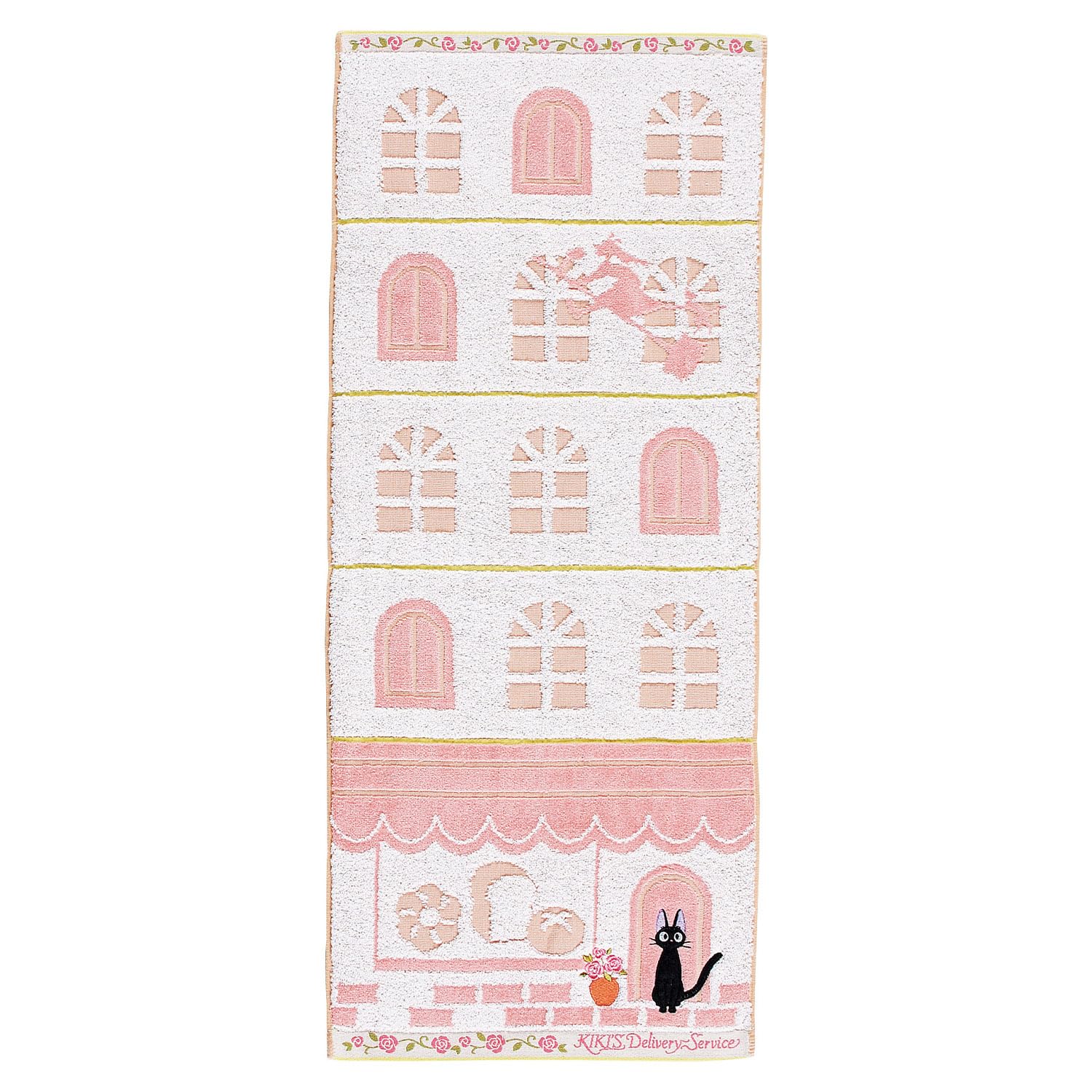 Marushin Ghibli 1005054200 Face Towel, Kiki's Delivery Service, 100% Cotton, Character Goods, Gift, Gift, Birthday, Mother's Day, Street Corner