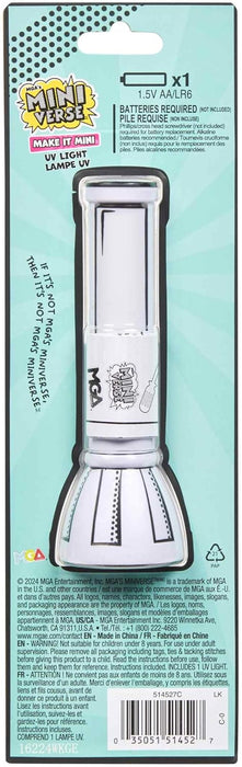 MGA's Miniverse Make It Mini - Flashlight with UV Light, UV Flashlight for Resin Curing, Suitable for Collectors & Kids Ages 8+, NOT Edible