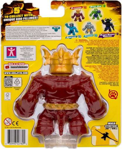 Heroes of Goo Jit Zu Stretch Striker Helden-Packung, Dehnbare Actionfigur Blazagon, elastische Füllung, bis zu dem 3-fachen der Größe dehnbar, sammle alle dehnbaren und knirschenden Figuren