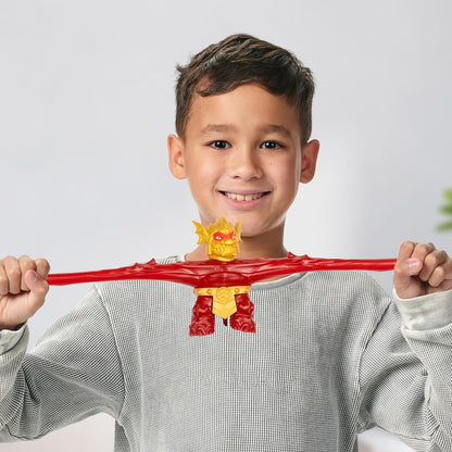 Heroes of Goo Jit Zu Stretch Striker Helden-Packung, Dehnbare Actionfigur Blazagon, elastische Füllung, bis zu dem 3-fachen der Größe dehnbar, sammle alle dehnbaren und knirschenden Figuren