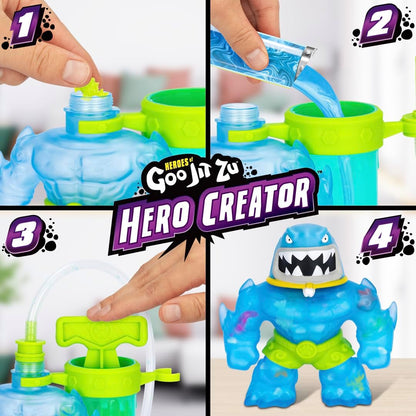 Heroes of Goo Jit Zu Hero Creator Thrash mit 3 einzigartigen GOO-Füllungen, mischen, füllen und erstellen Sie Ihre eigene Dehnbare Actionfigur, Spielen Sie Immer Wieder