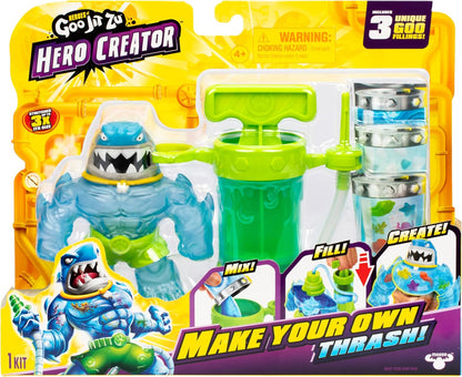 Heroes of Goo Jit Zu Hero Creator Thrash mit 3 einzigartigen GOO-Füllungen, mischen, füllen und erstellen Sie Ihre eigene Dehnbare Actionfigur, Spielen Sie Immer Wieder