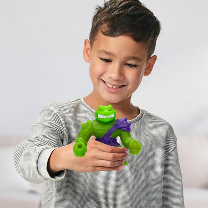 Heroes of Goo Jit Zu Stretch Strikers, Gooey Rock Jaw, Armored Up For Battle, With Unique Squishy Goo Filling, Stretches Up To 3 Times His Size