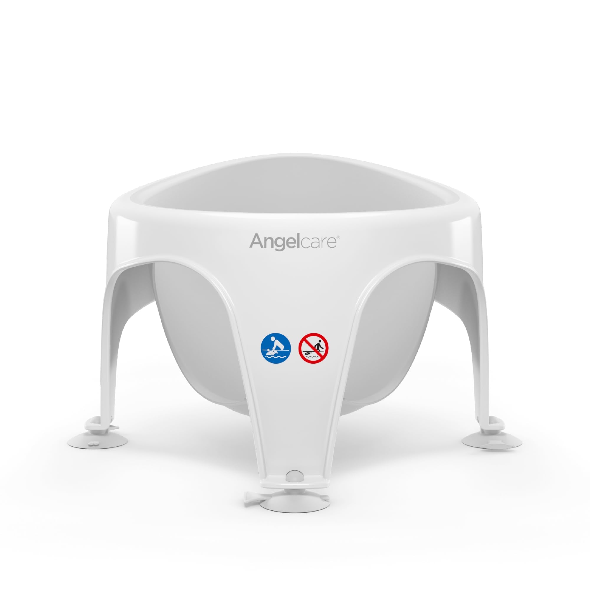 Angelcare - Baby Bath Seat - Soft Touch Support - Water Level Indicator - Fixation by Suction Cups - Grey