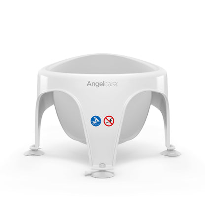 Angelcare - Baby Bath Seat - Soft Touch Support - Water Level Indicator - Fixation by Suction Cups - Grey