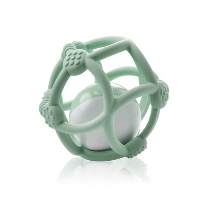 Kidsme SIlicone Teething Ball, for hearing development & motor skill development, from 3 months and above - Olive