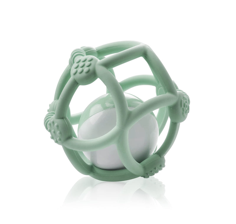 Kidsme SIlicone Teething Ball, for hearing development & motor skill development, from 3 months and above - Olive