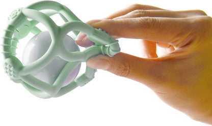 Kidsme SIlicone Teething Ball, for hearing development & motor skill development, from 3 months and above - Olive