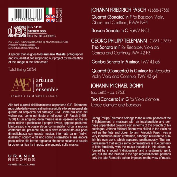 Arianna Art Ensemble: Telemann & Co.
