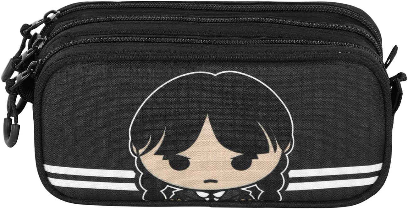 Wednesday Cute-Fan Trick Pencil Case 2.2, Grey, 23 x 11 cm