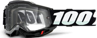 100% Accuri 2 Enduro Moto Goggles Black / Clear Lens