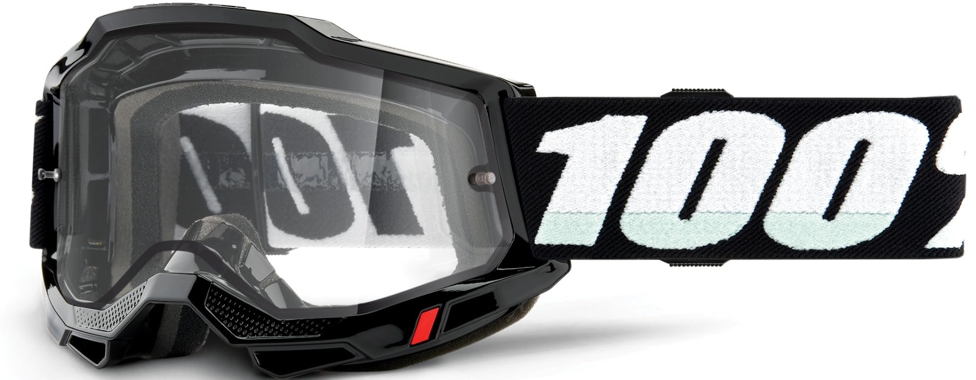 100% Accuri 2 Enduro Moto Goggles Black / Clear Lens