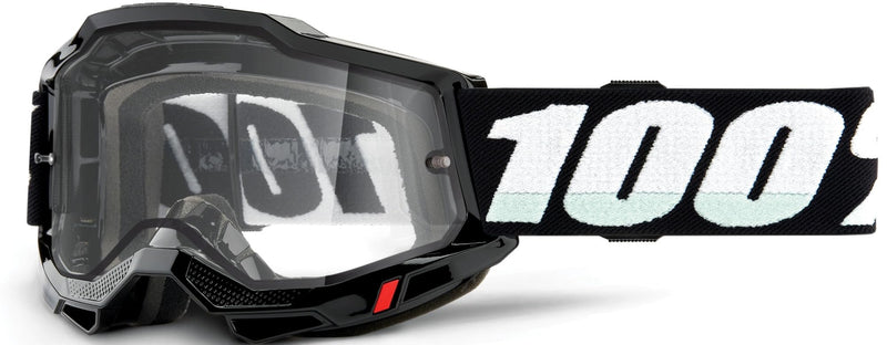 100% Accuri 2 Enduro Moto Goggles Black / Clear Lens