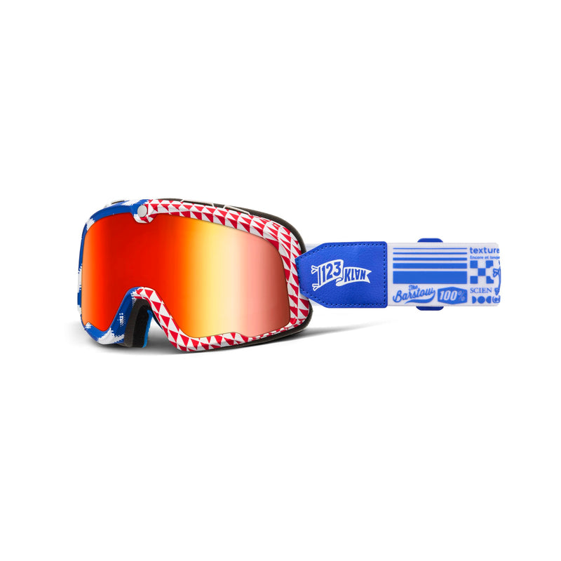 100% Barstow Goggle 123 Klan / Mirror Red Lens
